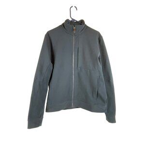 Lululemon Light Surge Jacket Large Mens Blue Utility Pockets Full Zip Warm